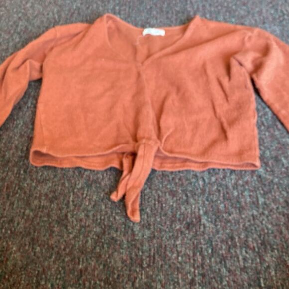 Madewell tie front crop Xxs - Picture 2 of 7